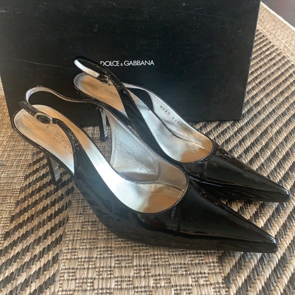 Dolce & Gabbana Slingback Stiletto Heels 7.5